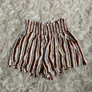 Striped Flowy Shorts